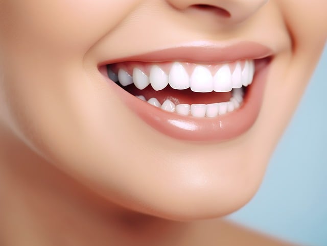 kobieta się uśmiecha pokazując białe zęby