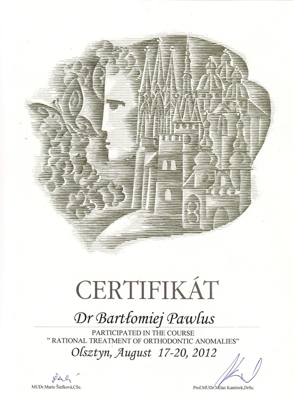 Certyfikat, Bartłomiej Pawlus