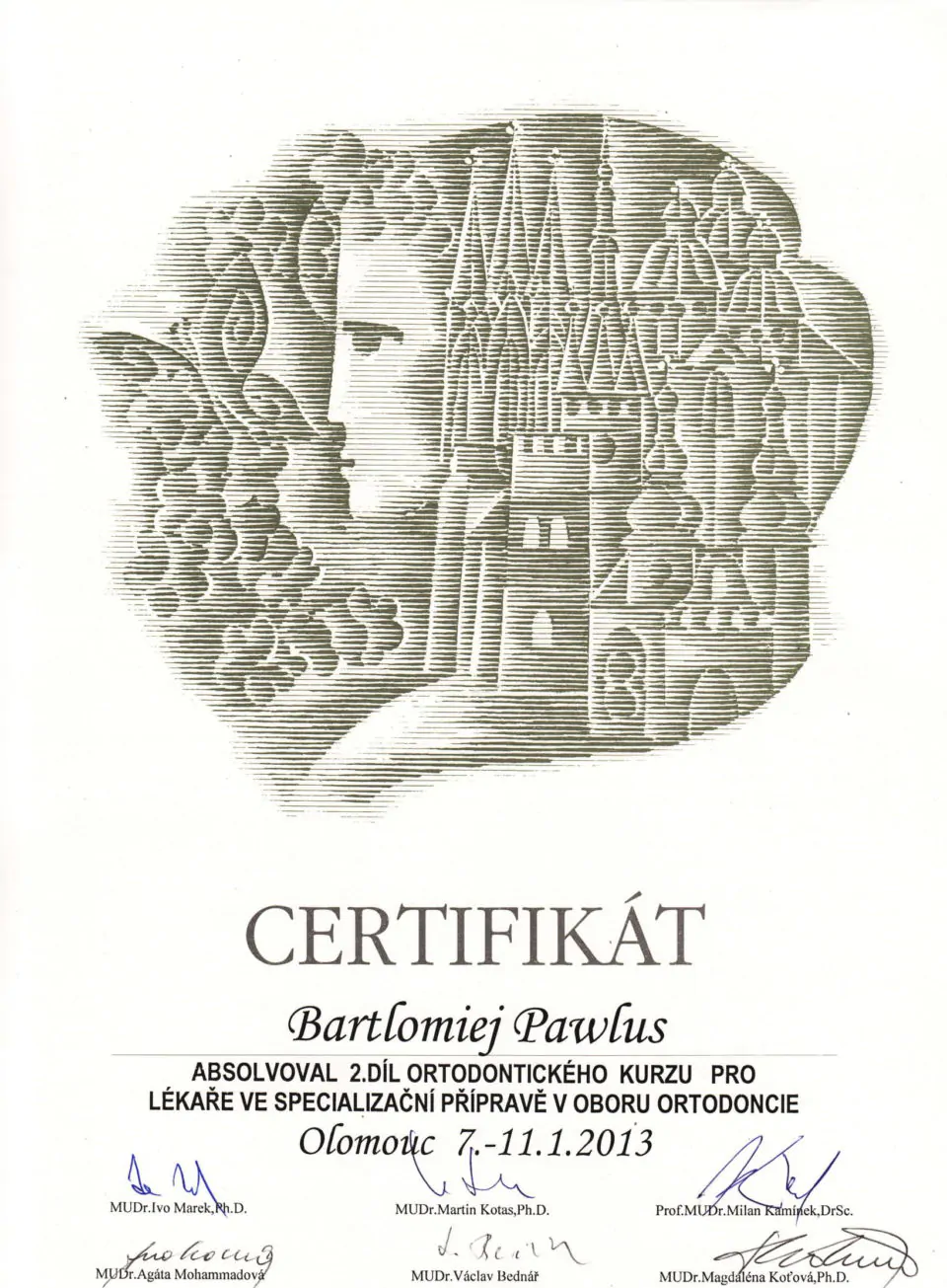 Certyfikat, Bartłomiej Pawlus